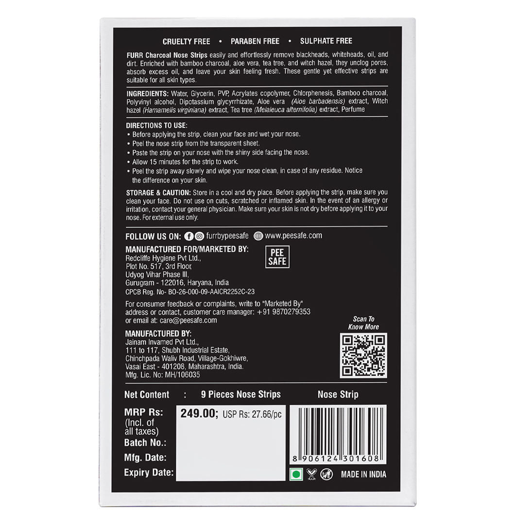 FURR Charcoal Nose Strips