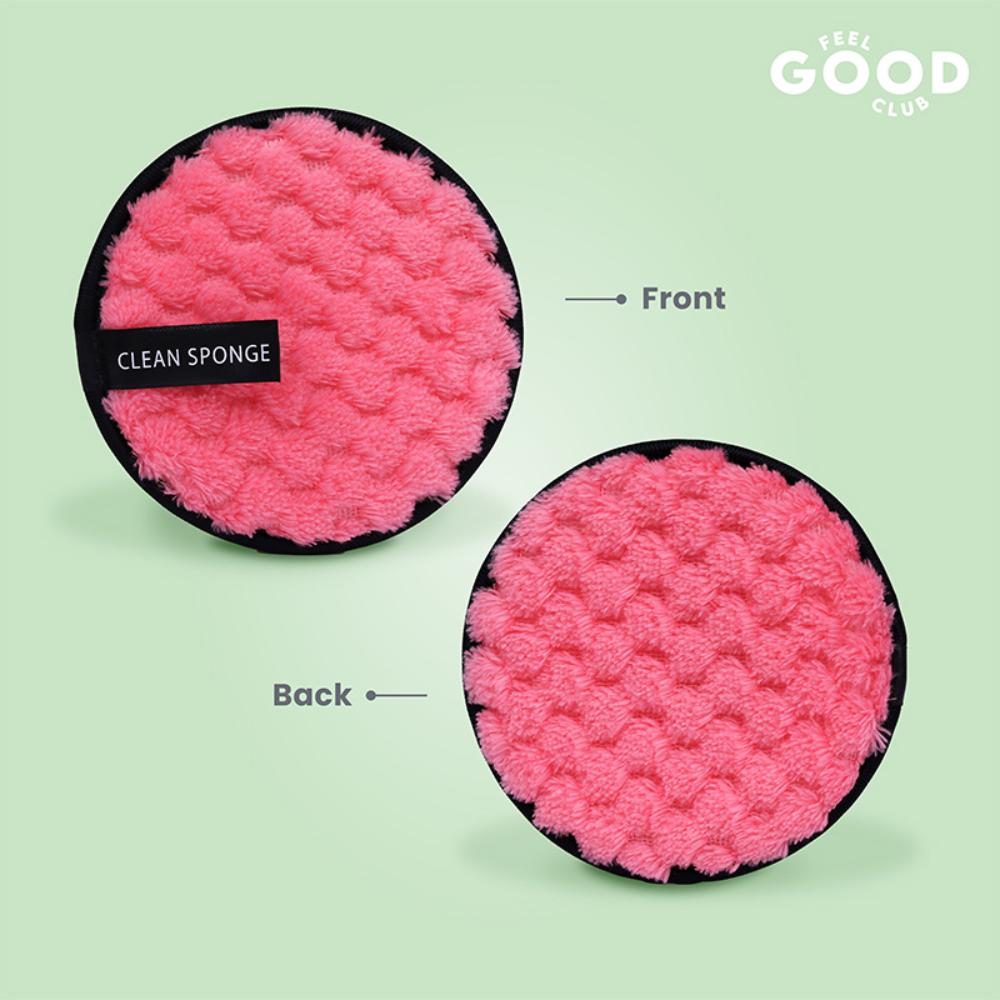 Feel Good Club Makeup Remover Pad - Reusable Soft & Gentle Puff For Face Skin Cleansing (1 Pc)