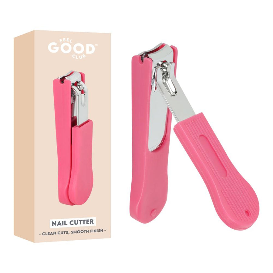 Feel Good Club Pink Nail Clipper For Cutting Trimming Finger & Toe Nails For Diy Manicure Pedicure