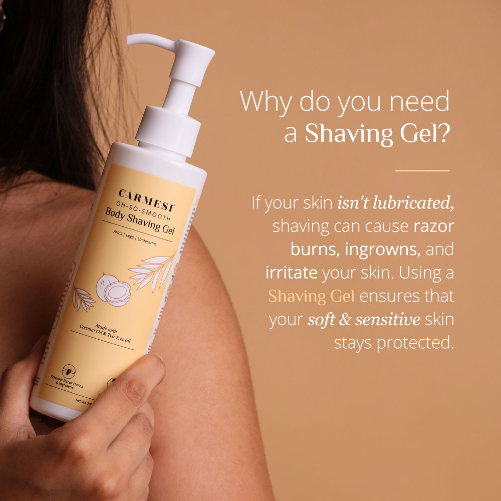 Carmesi Oh-So-Smooth Body Shaving Gel - Prevents Cuts - No Paraben or Alcohol - 200 ml