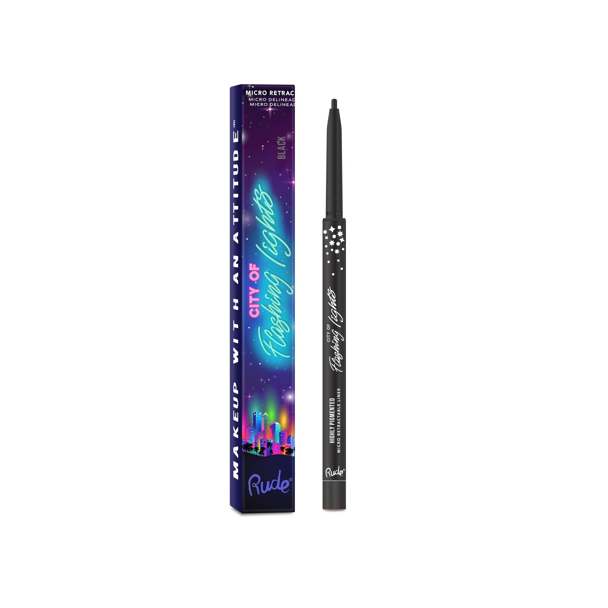 Rude Cosmetics City Of Flashing Lights Micro Retractable Liner
