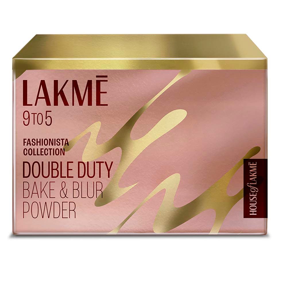 Lakme 9To5 Double Duty Bake & Blur Powder, Controls Oil & Shine, Matte finish