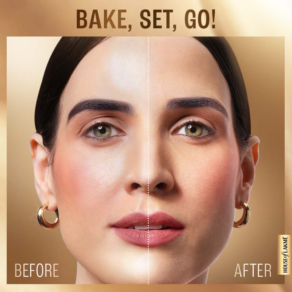 Lakme 9To5 Double Duty Bake & Blur Powder, Controls Oil & Shine, Matte finish