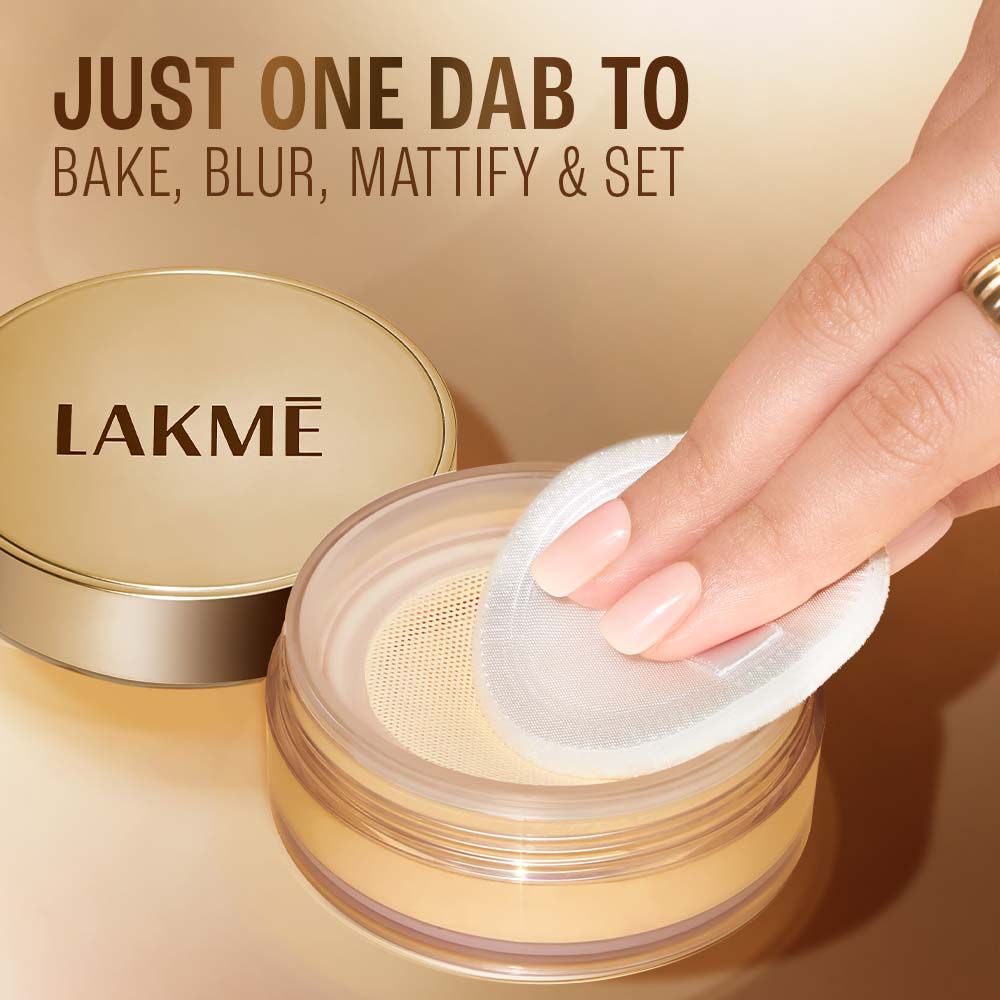 Lakme 9To5 Double Duty Bake & Blur Powder, Controls Oil & Shine, Matte finish