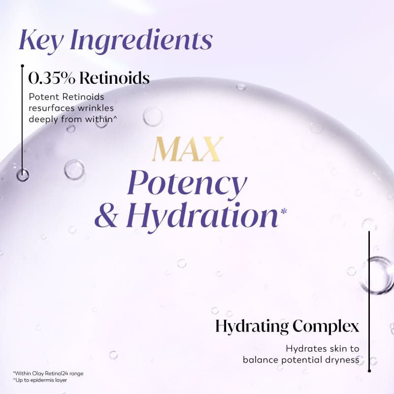 Olay Retinol 24 Max Anti Ageing Night Cream, Visibly Reduces Wrinkles In 7 Nights, Fragrance Free