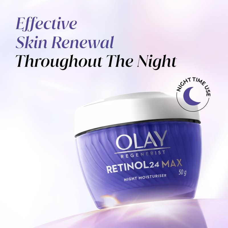 Olay Retinol 24 Max Anti Ageing Night Cream, Visibly Reduces Wrinkles In 7 Nights, Fragrance Free
