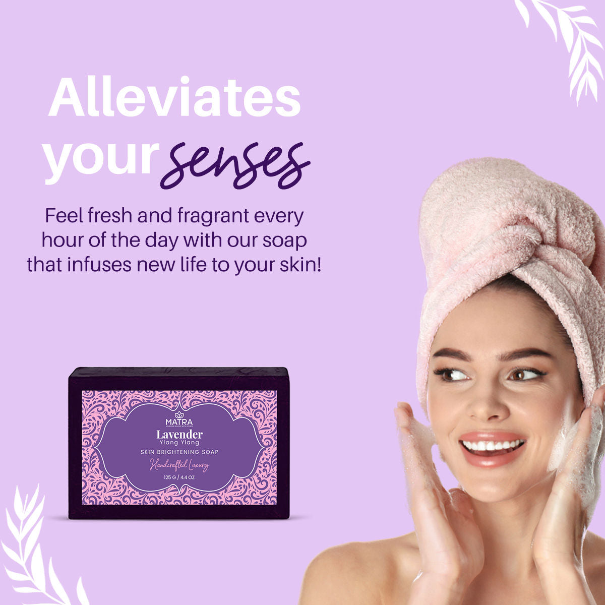 Matra Lavender Ylang Ylang Handmade Soap Natural Bathing Bar With Aloe Vera
