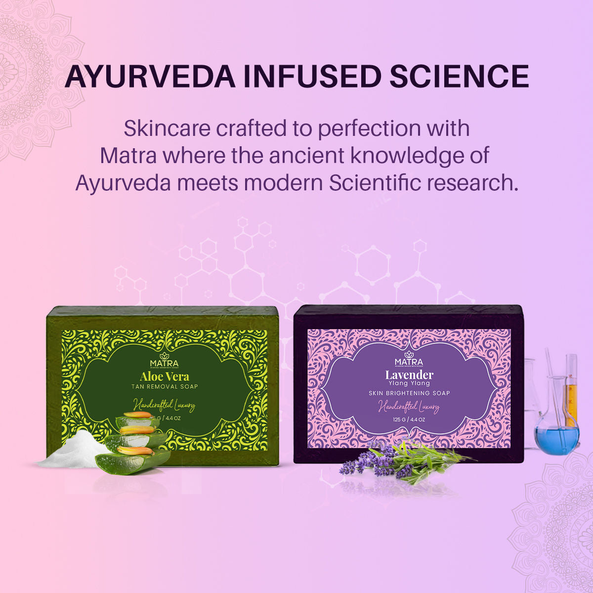 Matra Lavender Ylang Ylang Handmade Soap Natural Bathing Bar With Aloe Vera