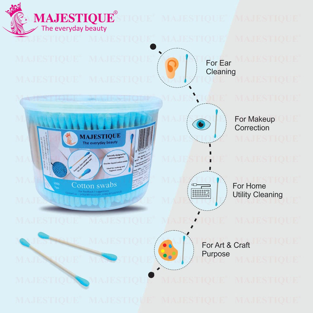 Majestique 500-Swab Ear Cleaner Buds, Eco-Friendly And Multi-Functional Cotton Swab Stick