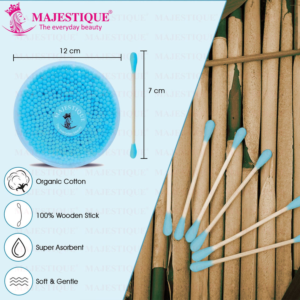 Majestique 500-Swab Ear Cleaner Buds, Eco-Friendly And Multi-Functional Cotton Swab Stick