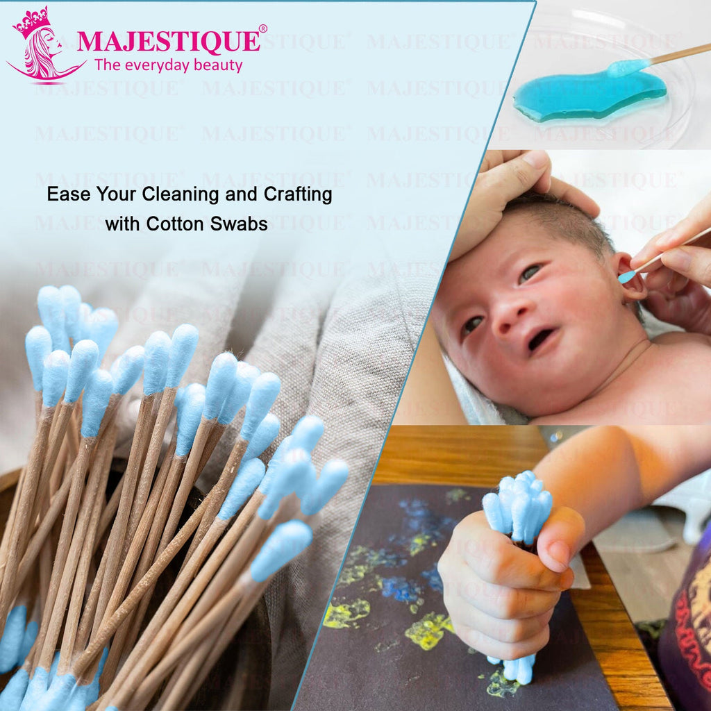 Majestique 500-Swab Ear Cleaner Buds, Eco-Friendly And Multi-Functional Cotton Swab Stick