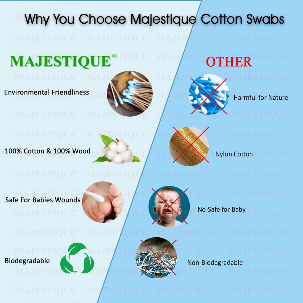 Majestique 500-Swab Ear Cleaner Buds, Eco-Friendly And Multi-Functional Cotton Swab Stick