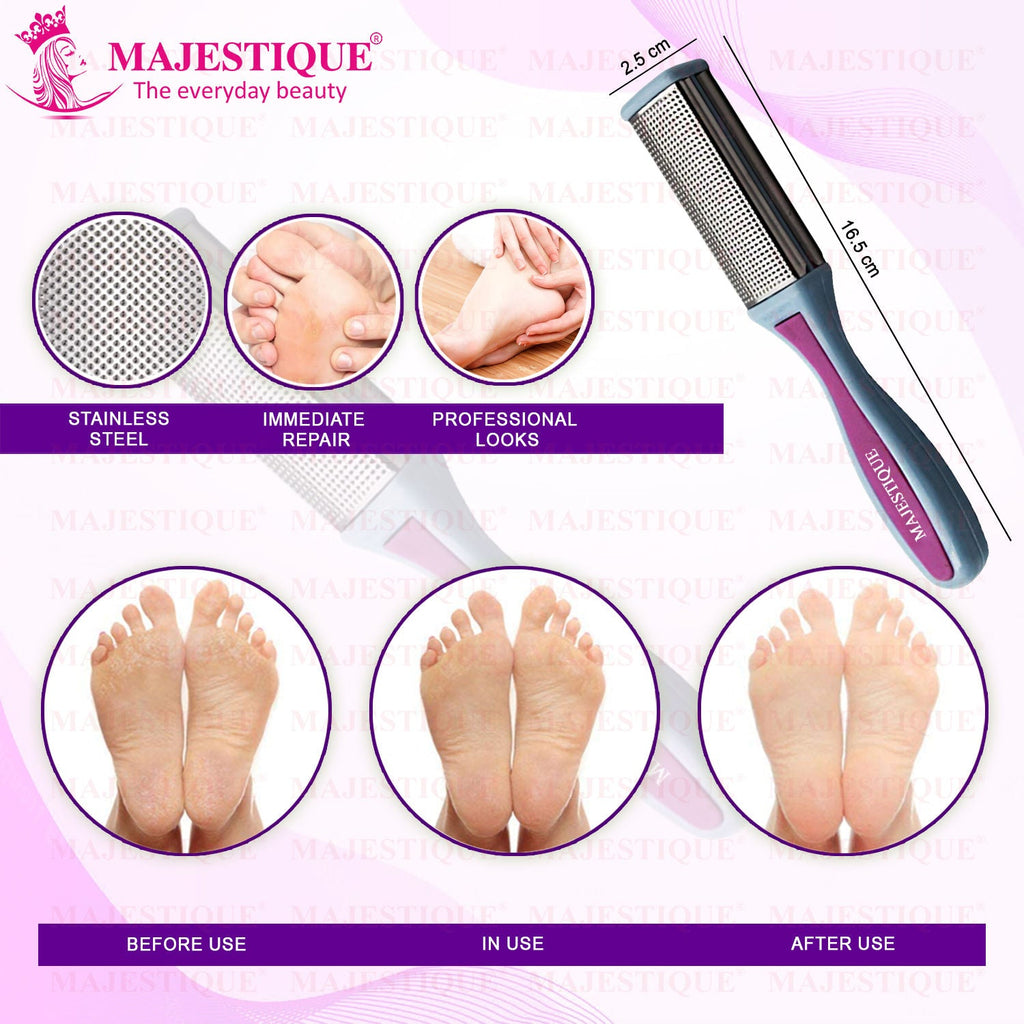 Majestique Double-Sided Foot File - Effective & Multidirectional - Color May Vary