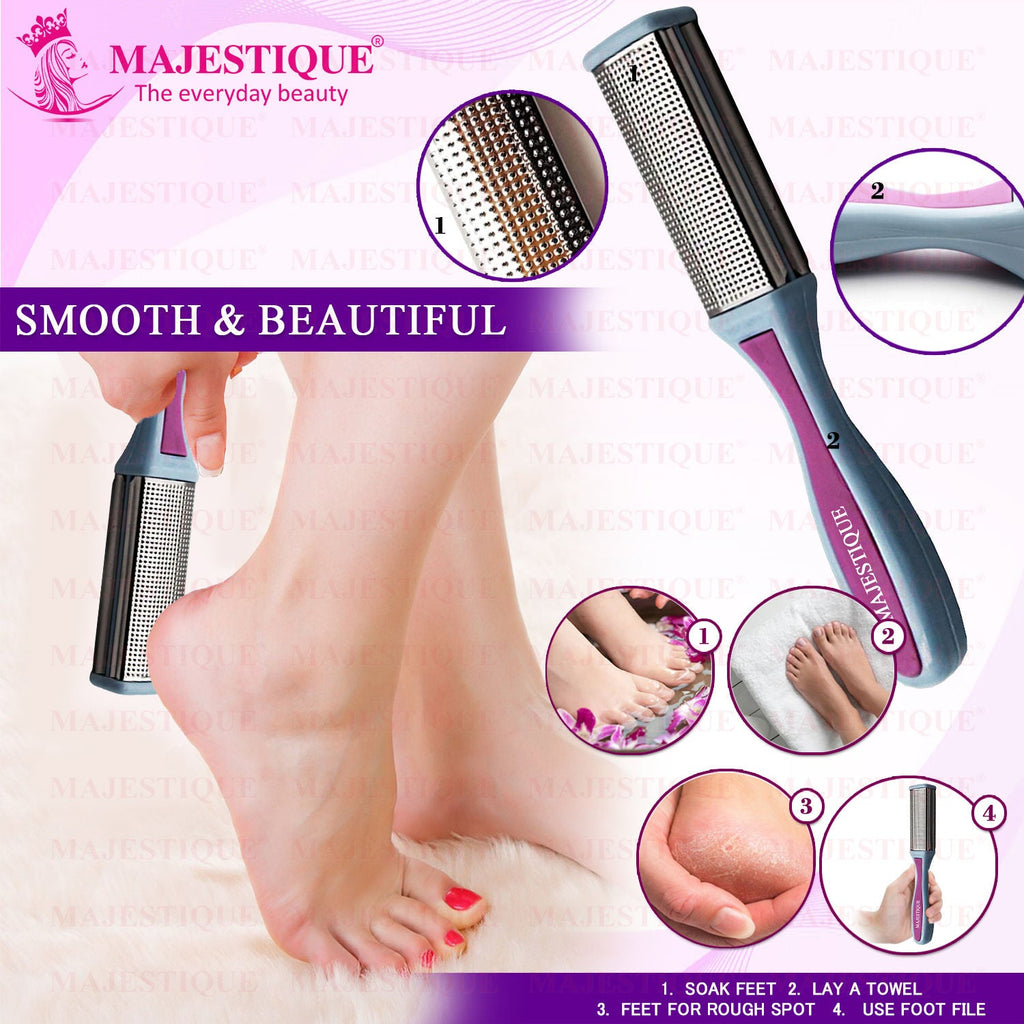 Majestique Double-Sided Foot File - Effective & Multidirectional - Color May Vary