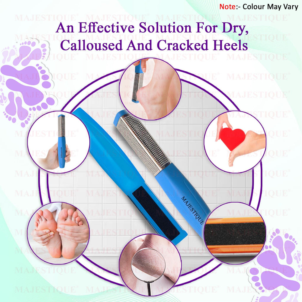 Majestique Double Sided Foot Files - Heel Rasp for Foot Scrapper - Color May Vary