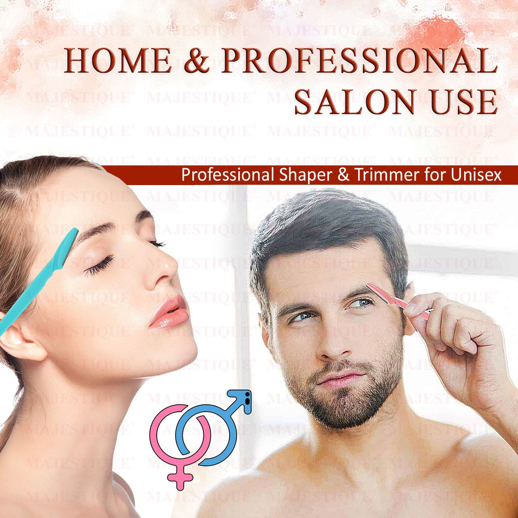 Majestique Eyebrow Razor Shaper & Trimmer Face Shave, Face Touch-Up - Color May Vary