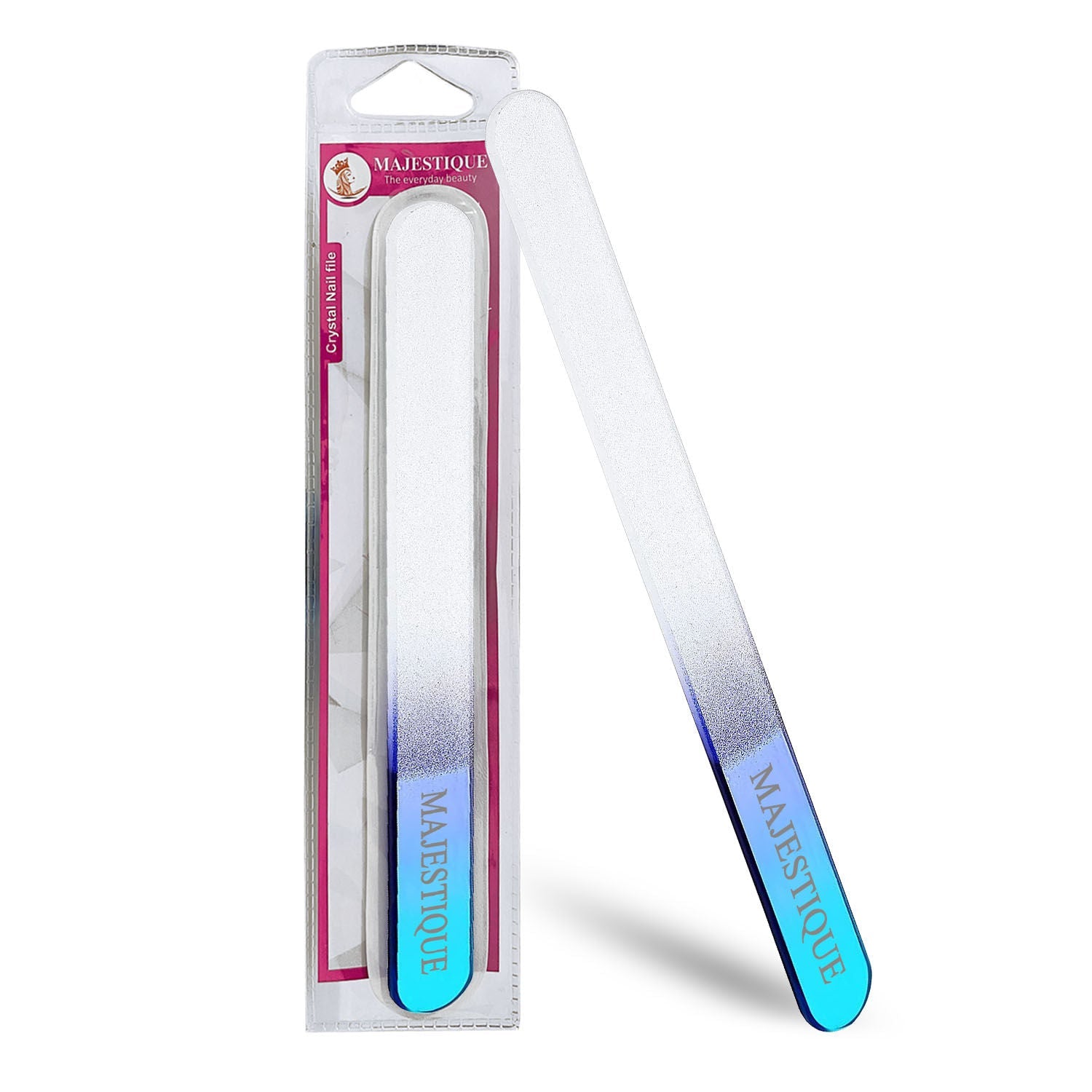 Majestique Nail Filer Glass - Professional Manicure Tool for Women and Girls - Color May Vary