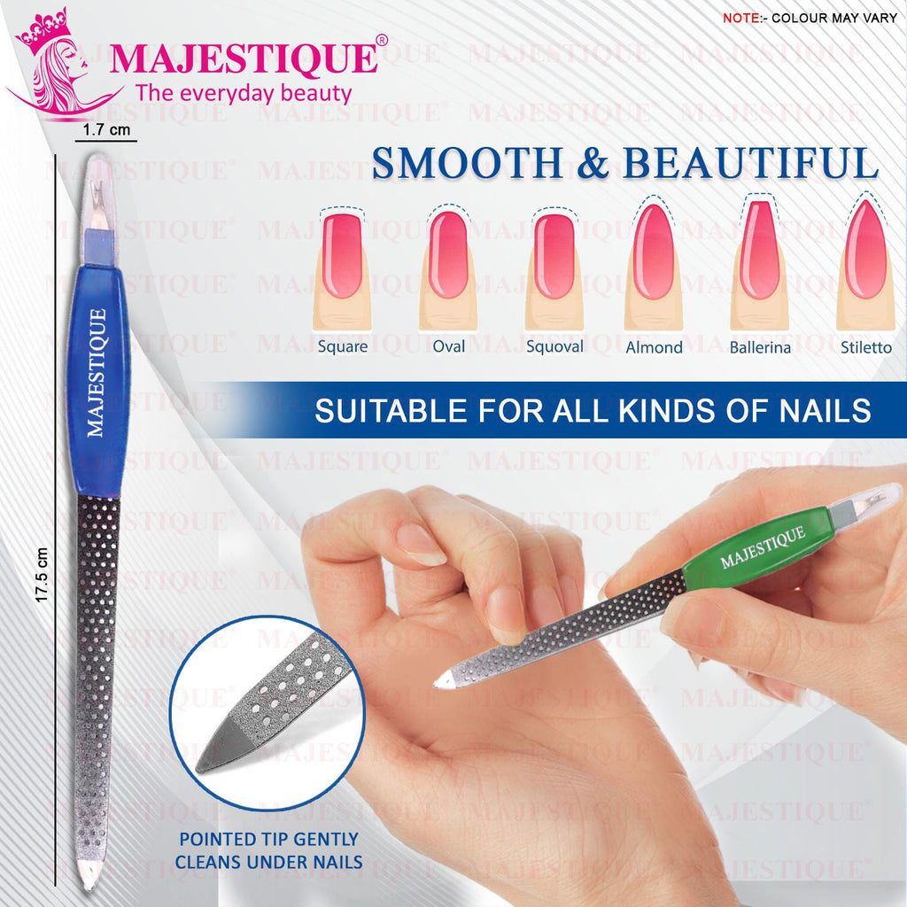 Majestique Professional Stainless Steel Nail File With Practical Sharp Cuticle Dead Skin Trimmer