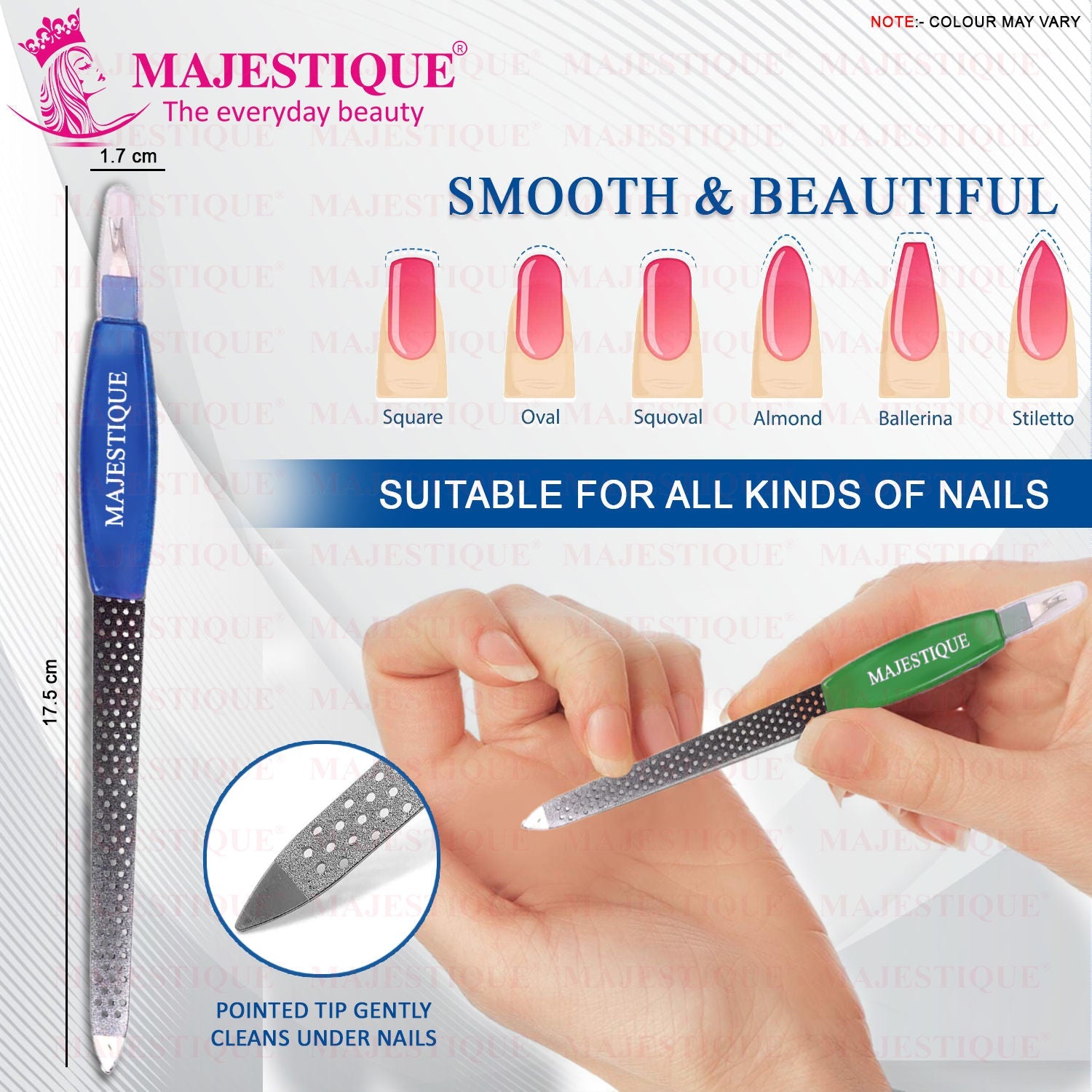 Majestique Professional Stainless Steel Nail File With Practical Sharp Cuticle Dead Skin Trimmer