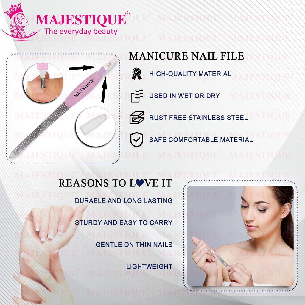Majestique Professional Stainless Steel Nail File With Practical Sharp Cuticle Dead Skin Trimmer