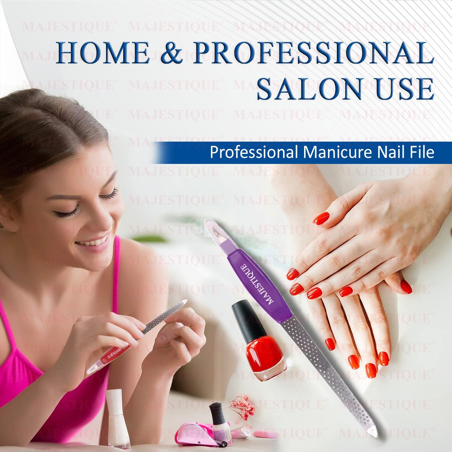 Majestique Professional Stainless Steel Nail File With Practical Sharp Cuticle Dead Skin Trimmer
