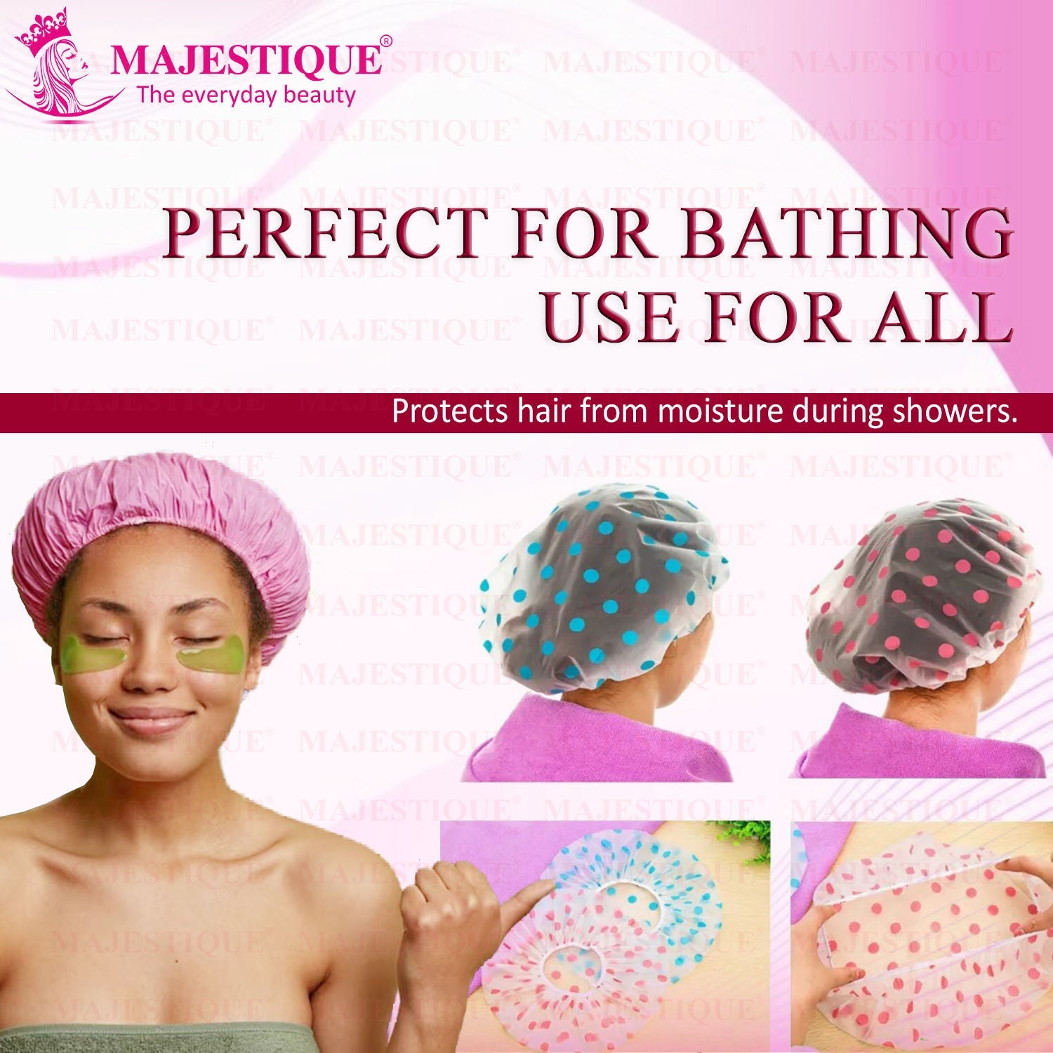 Majestique Premium Shower Cap (Colour May Vary)