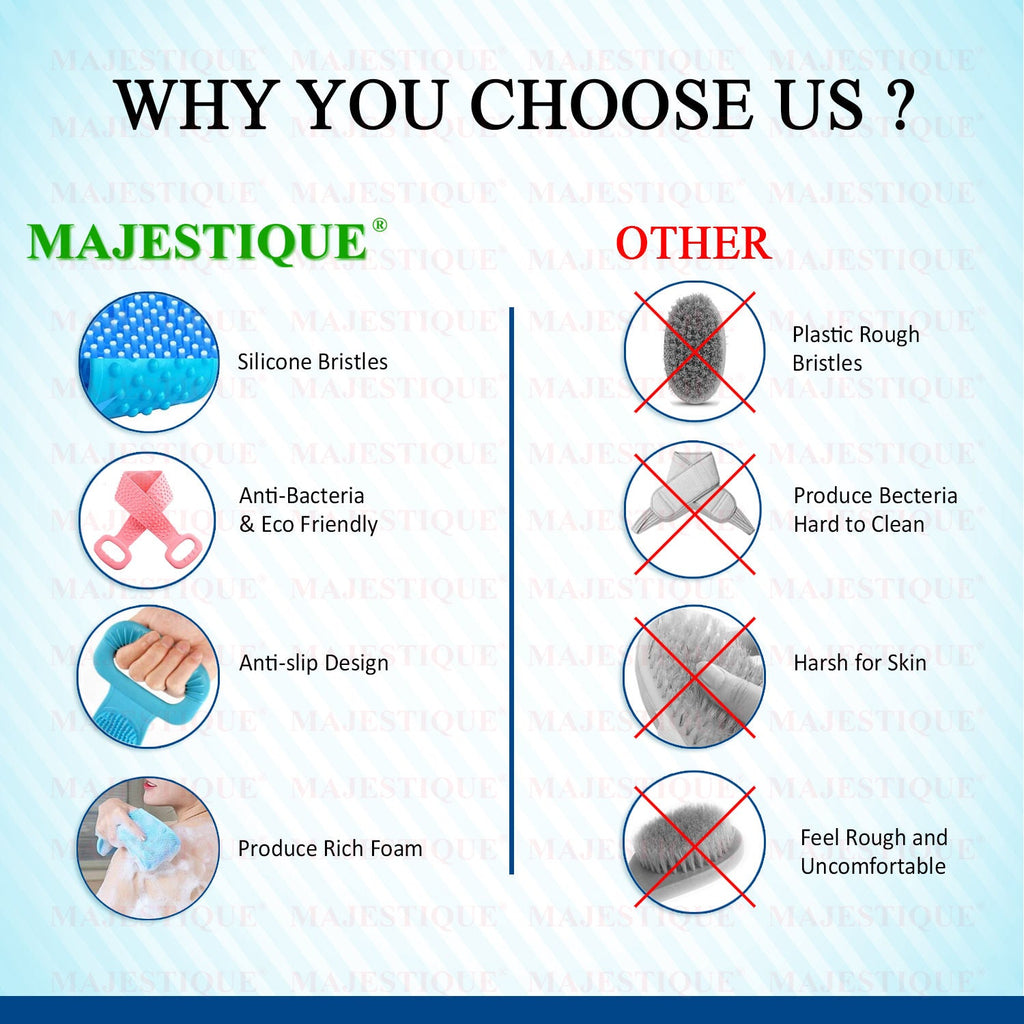 Majestique Bath Scrub Belt With Handle( Colore May Very )-1 pcs