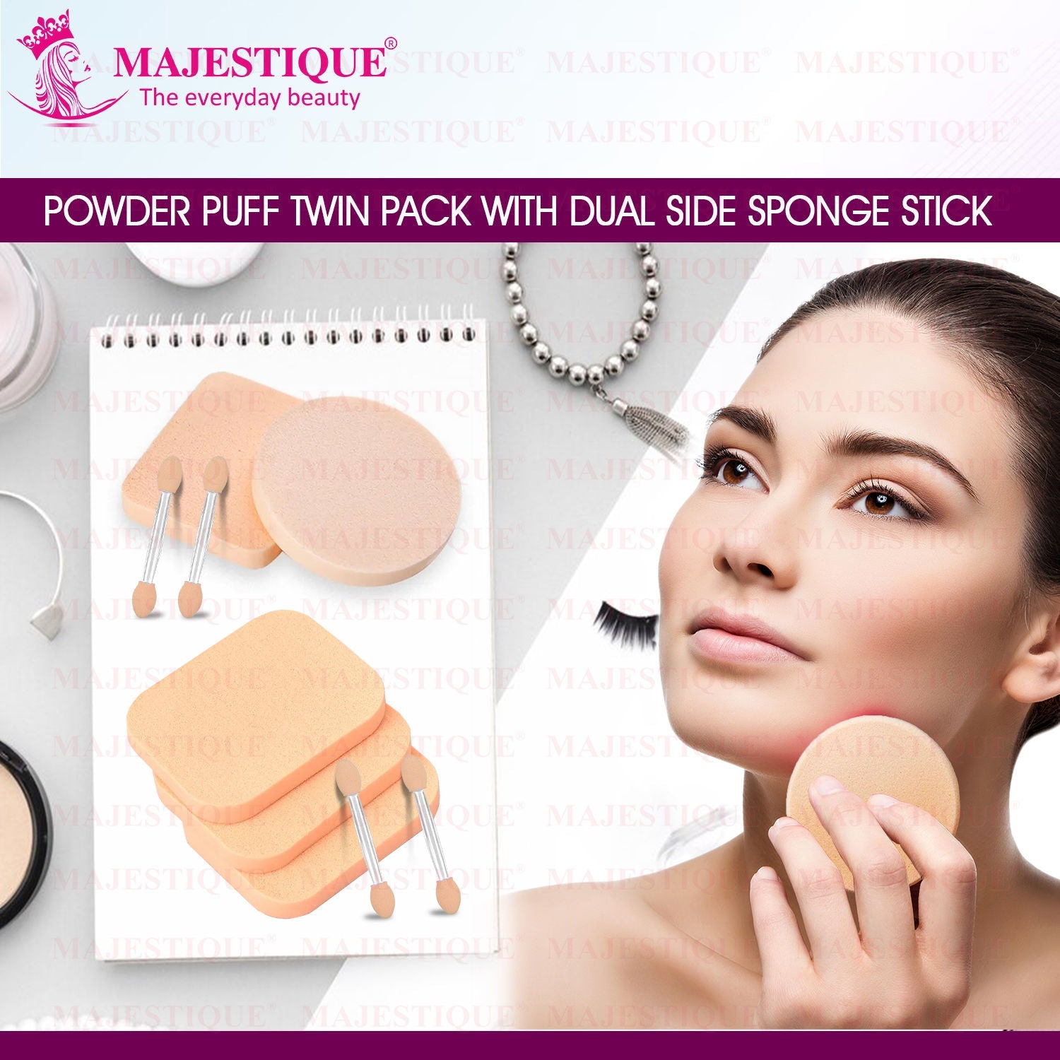 Majestique Powder Puff Twin Pack