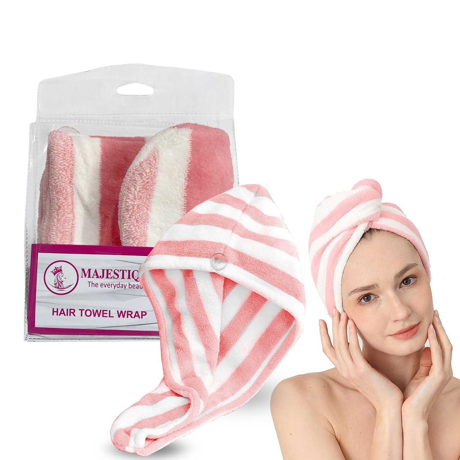 Majestique Hair Towel Wrap - Colour May Vary