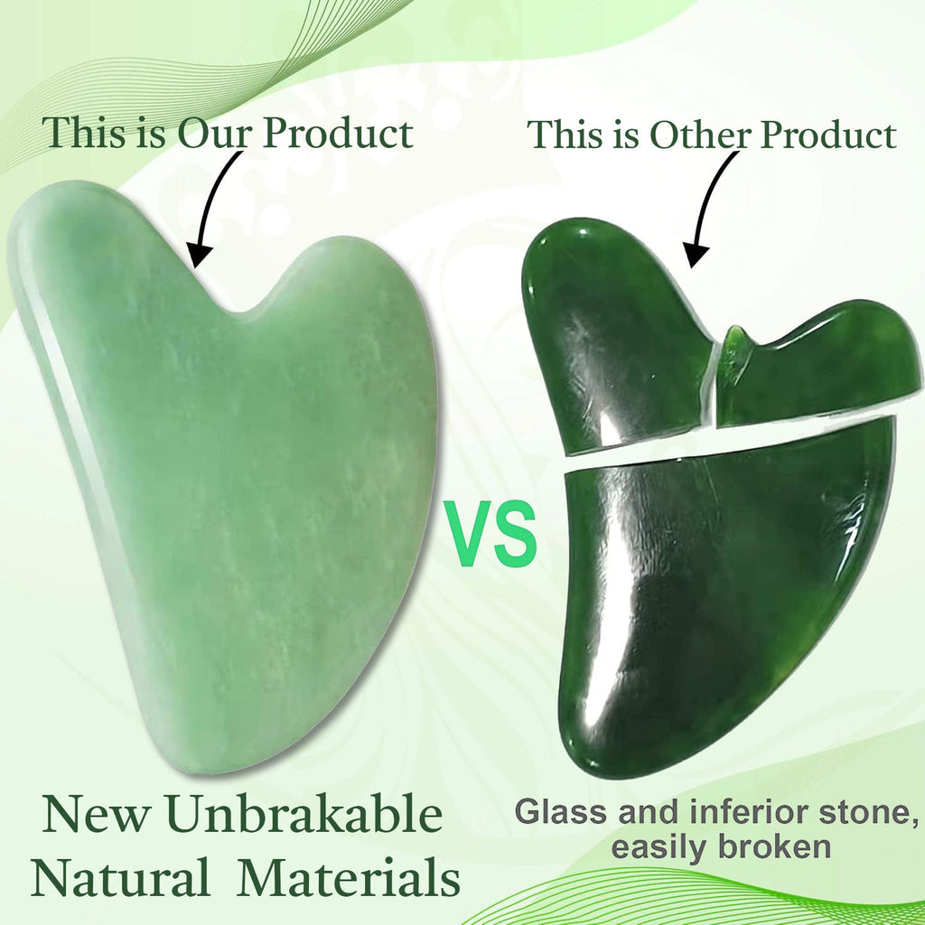 Majestique 2Pcs Gua Sha Facial Tools, Natural Guasha Tool For Face - Color May Vary