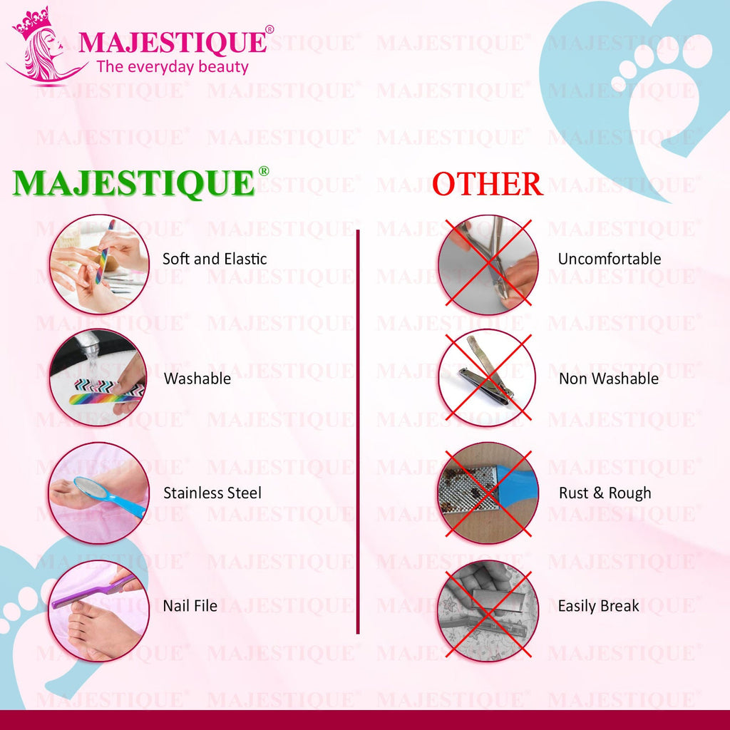 Majestique 2 In 1 Plate Foot Scrubber & Emery Board Nail Filer - Color May Vary