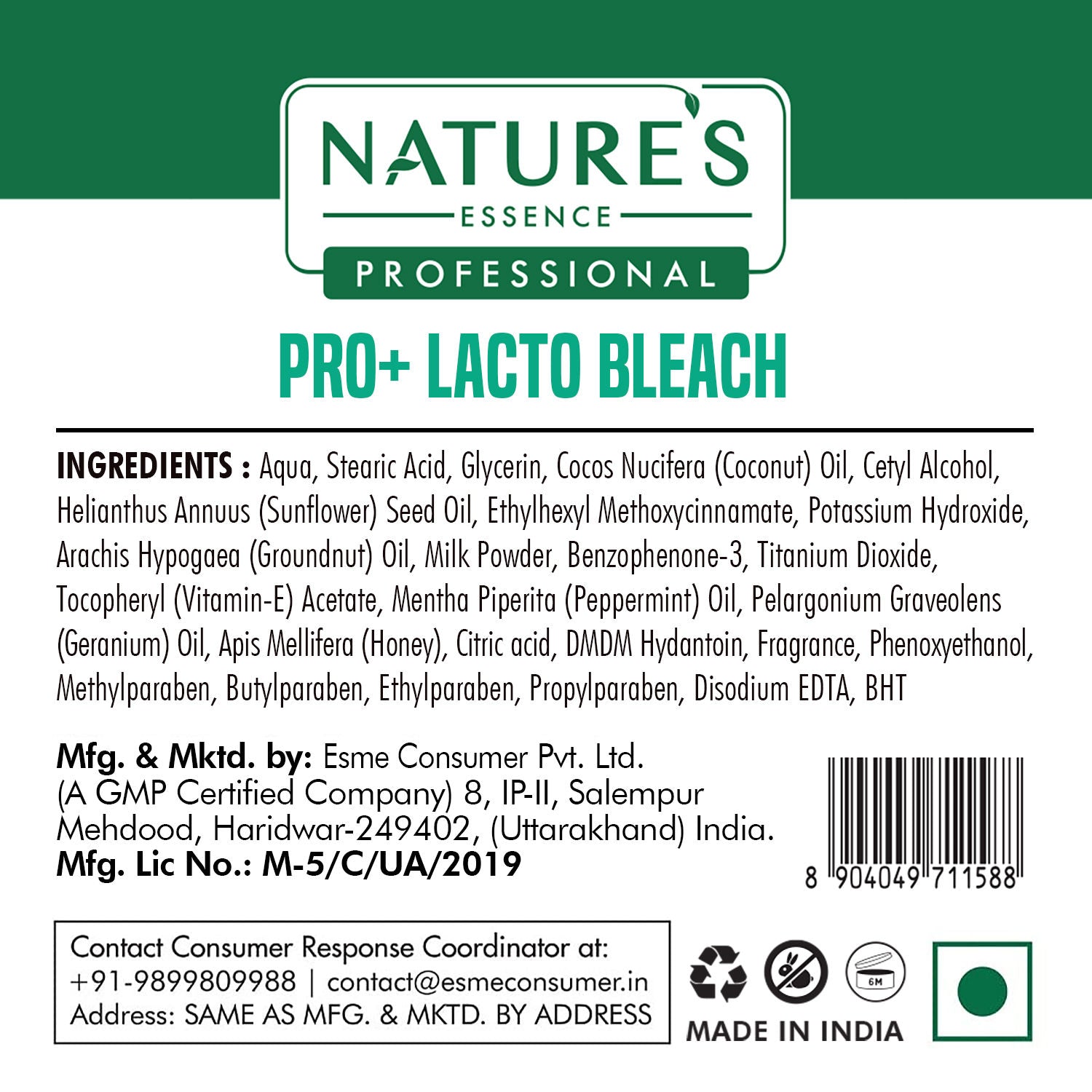 Nature's Essence Lacto Bleach Natural Milk Bleach Without Activator