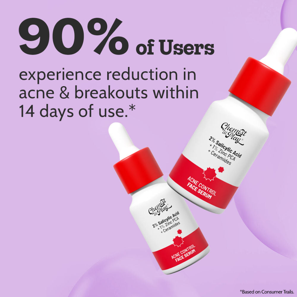Chemist at Play 2% Salicylic Acid Face Serum Treats Active Acne, Controls Excess Oil