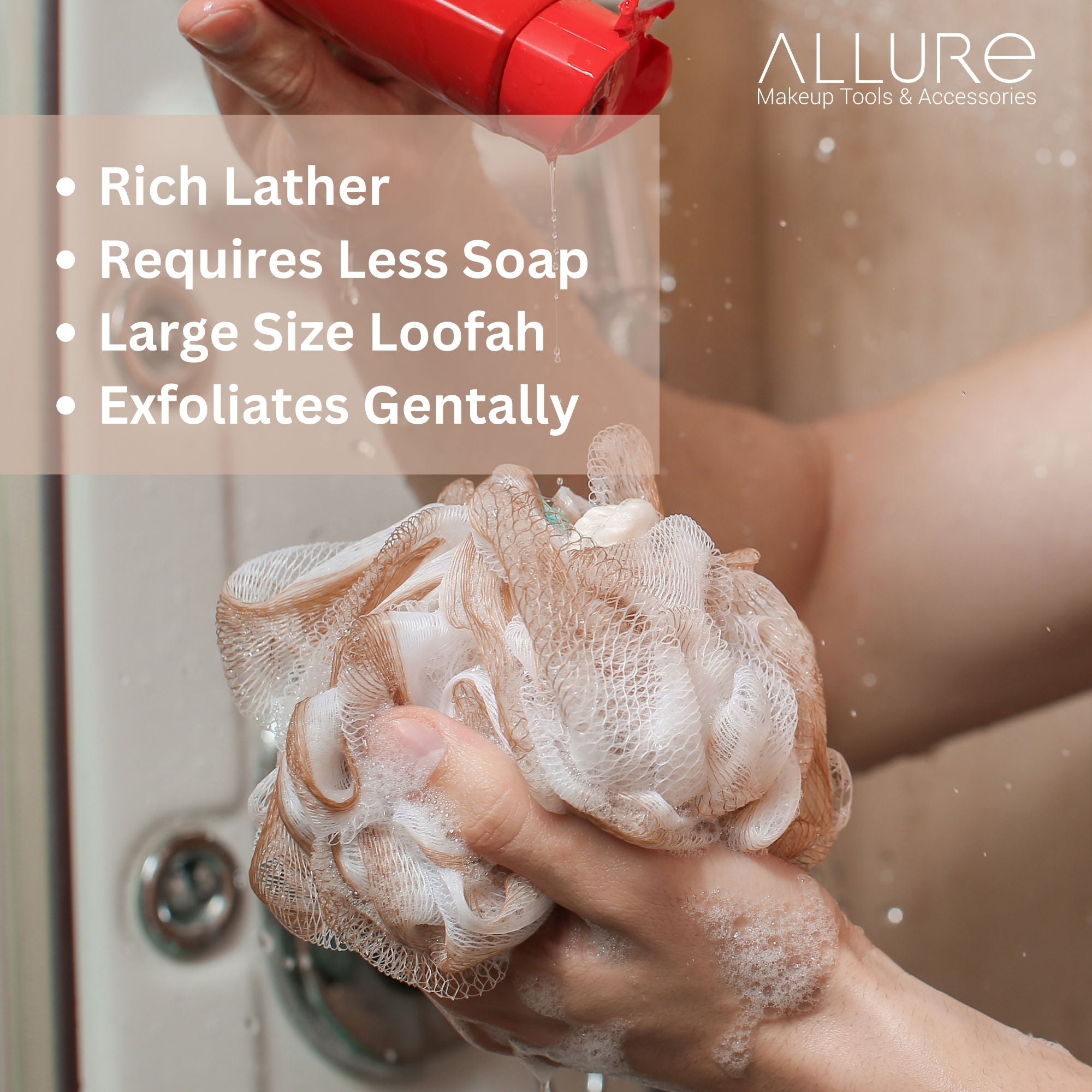 Allure Metallic Loofah (Mix Colours)
