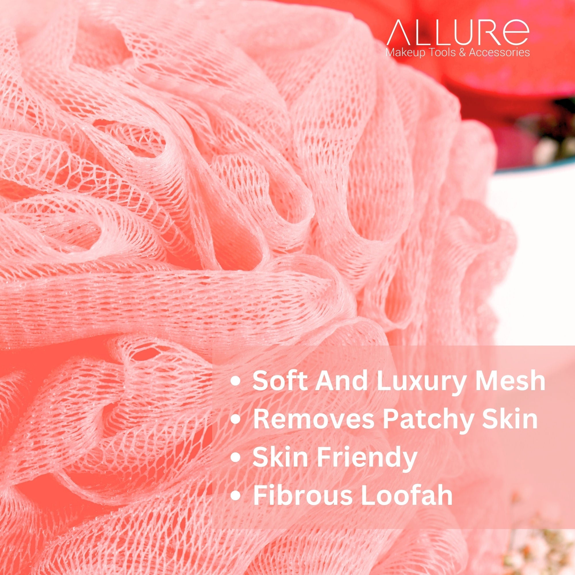 Allure Metallic Bath Brush & Loofah Set - Color May Vary
