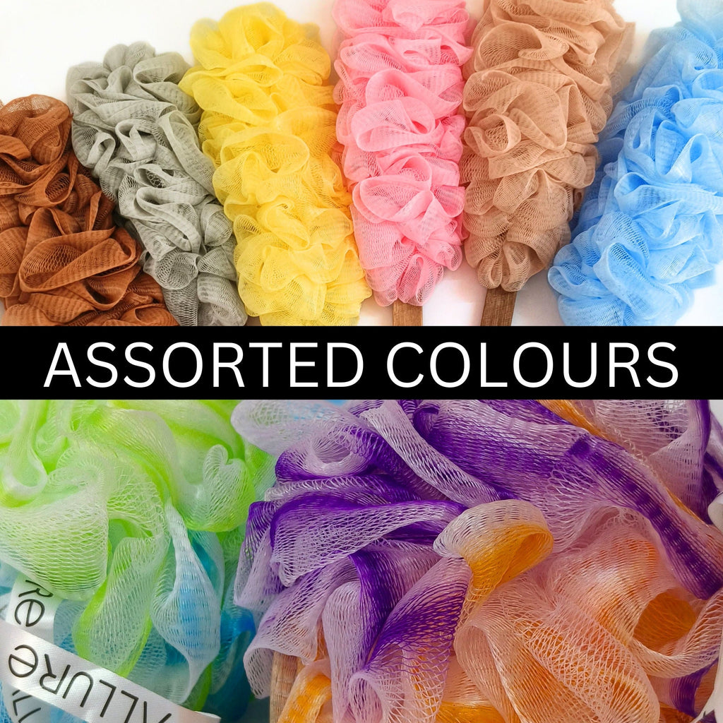 Allure Dual Colors Bath Brush & Loofah Set - Color May Vary