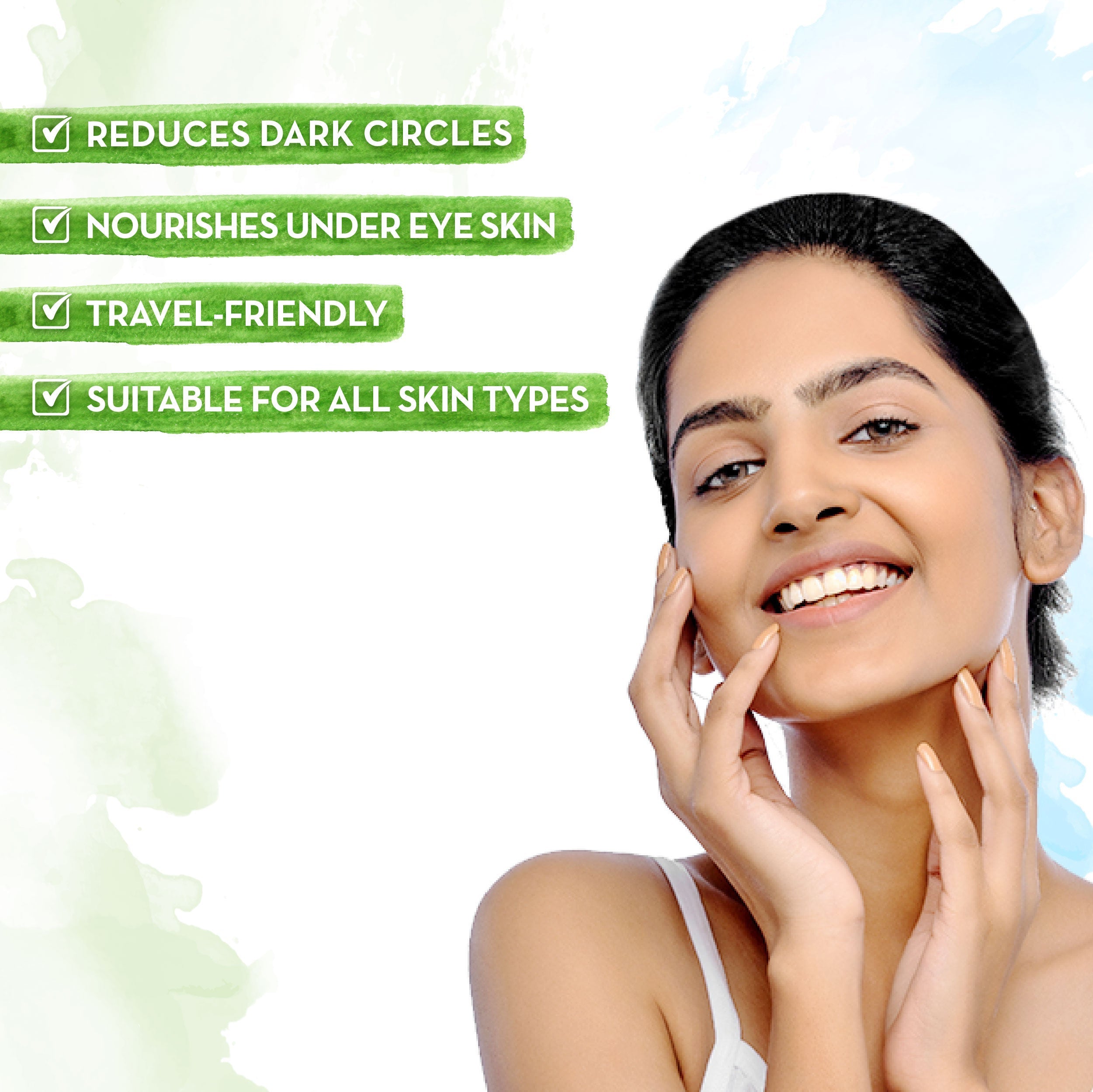 Mamaearth Bye Bye Dark Circle Eye Cream With Cucumber & Peptide For Dark Circles |Nourishes Undereye