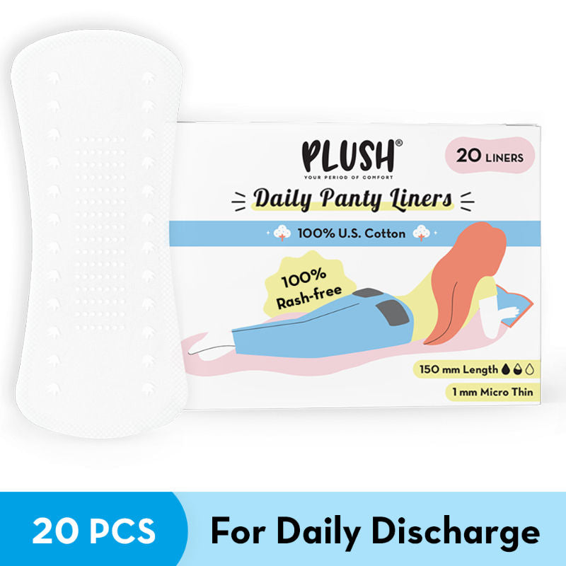 Plush Everyday Panty Liners Ultra Soft No Fragrance & Paraben Free