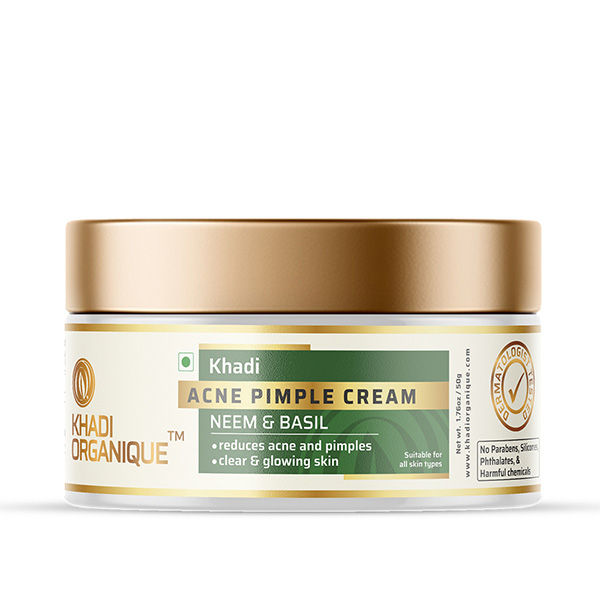 Khadi Organique Anti Acne Pimple Cream with Neem & Basils For Reduces Acne and Pimples