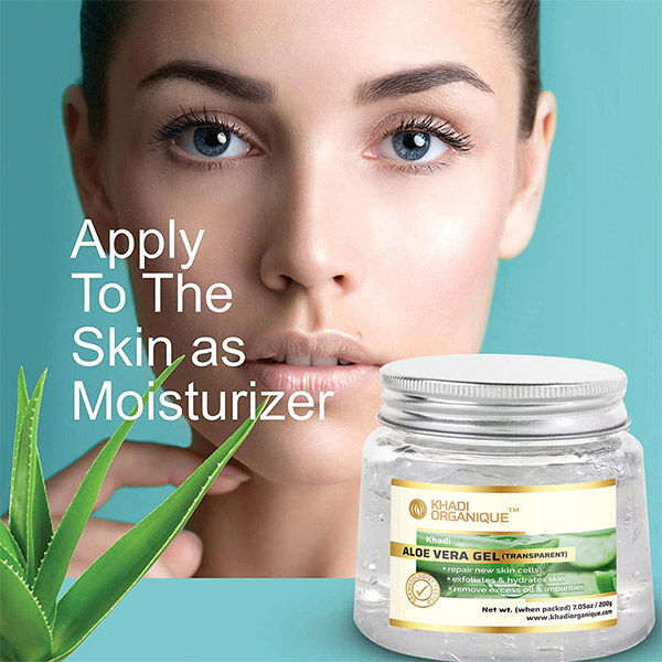 Khadi Organique Pure Natural Aloe Vera Transparent Gel For Skin & Hair, Hydrate & Moisturize