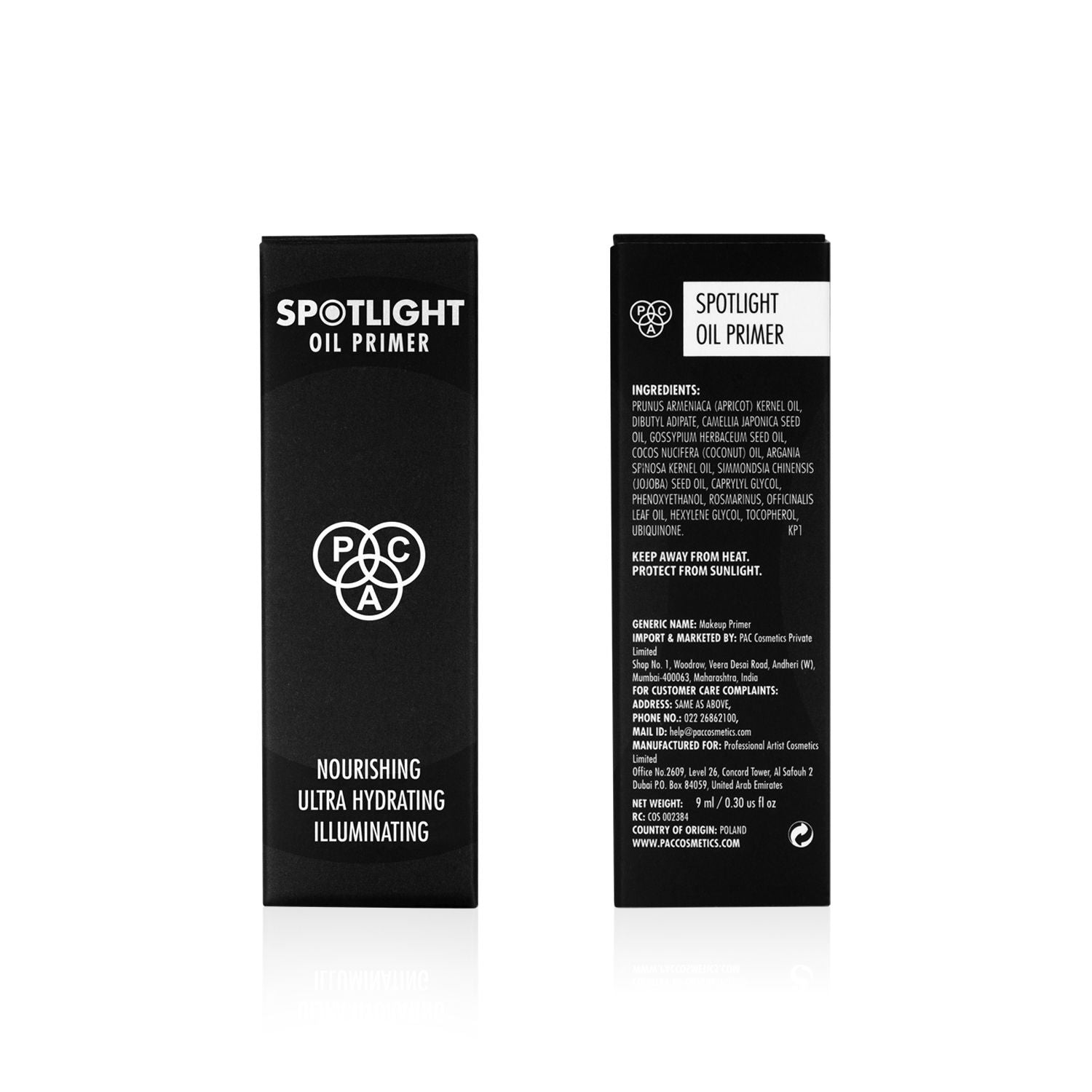 PAC Spotlight Oil Primer - Ultra Lightweight, Hydrates Nourishes & Boosts Radiance Best For Dry Skin