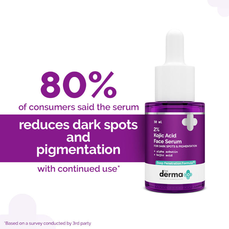 The Derma Co 2% Kojic Acid Face Serum for Dark spots reduction, Pigmentation & Blemishes