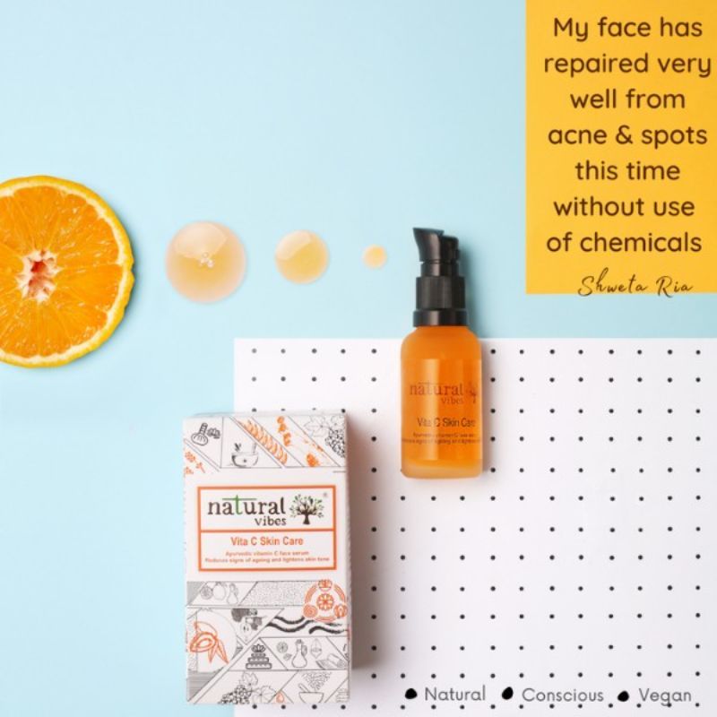 Natural Vibes Ayurvedic Vitamin C Skin Care Face Serum