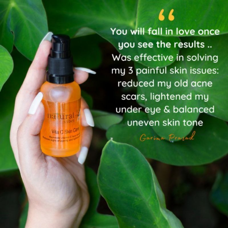 Natural Vibes Ayurvedic Vitamin C Skin Care Face Serum