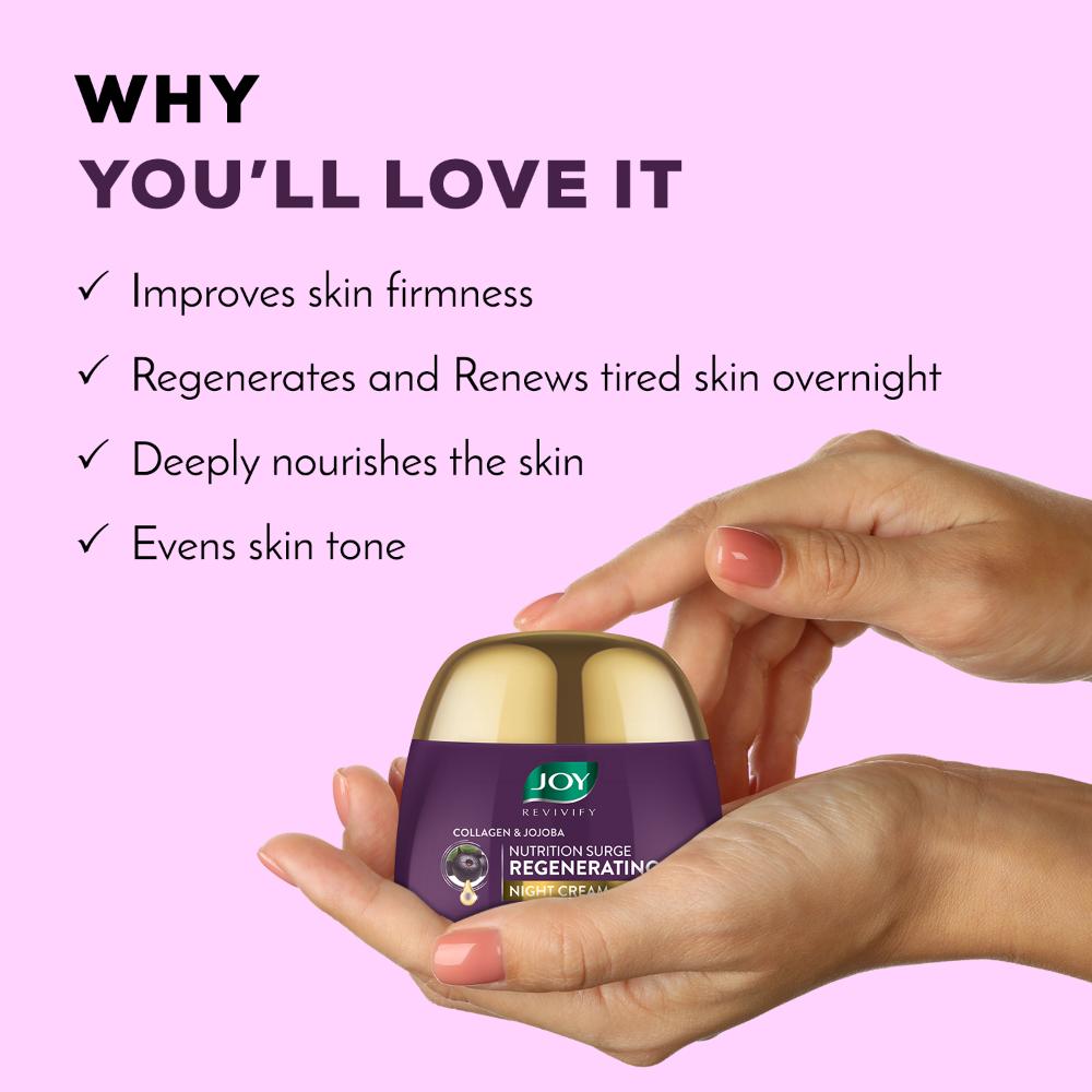 Joy Night Cream with Collagen, Jojoba, Shea Butter & Gotu Kola For Overnight Skin Repair