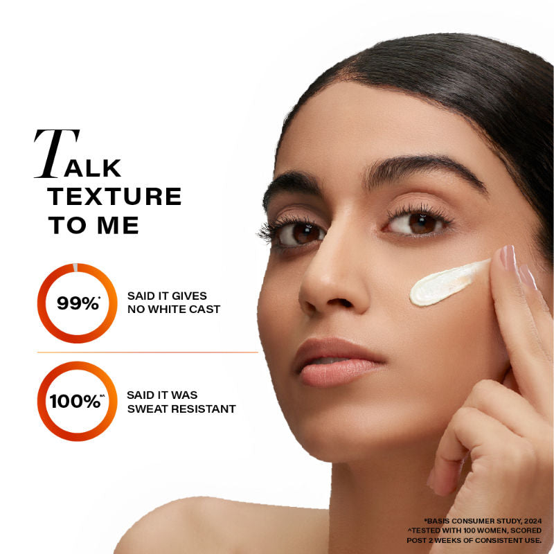 Novology SPF 50 PA++++ Hydrating Sheer Sunscreen With Niacinamide For Dry Skin, Non Sticky