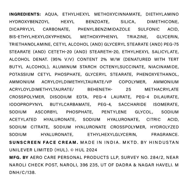 Novology SPF 50 PA++++ Hydrating Sheer Sunscreen With Niacinamide For Dry Skin, Non Sticky
