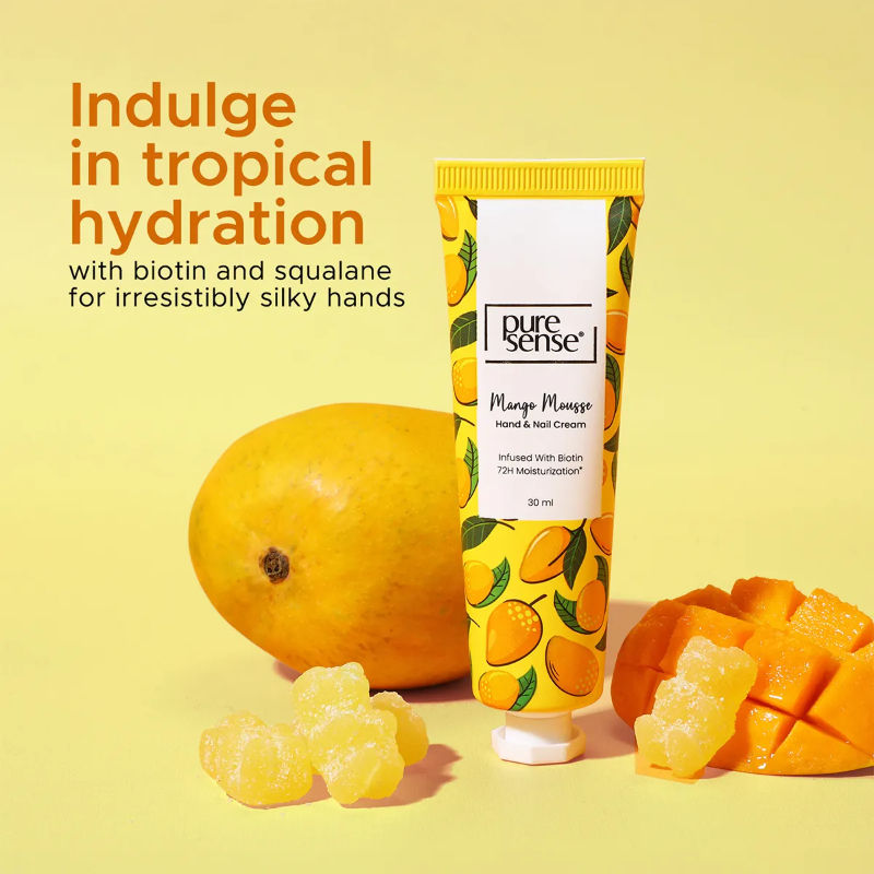 PureSense Mango Mousse Non Sticky Hand And Nail Biotin Cream