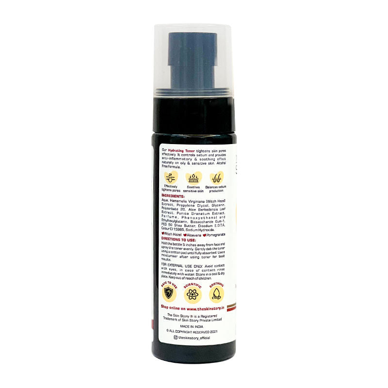 The Skin Story Water-like Hydrating Face Toner For Oily Acne Prone Skin With AloeVera Tightens Pores