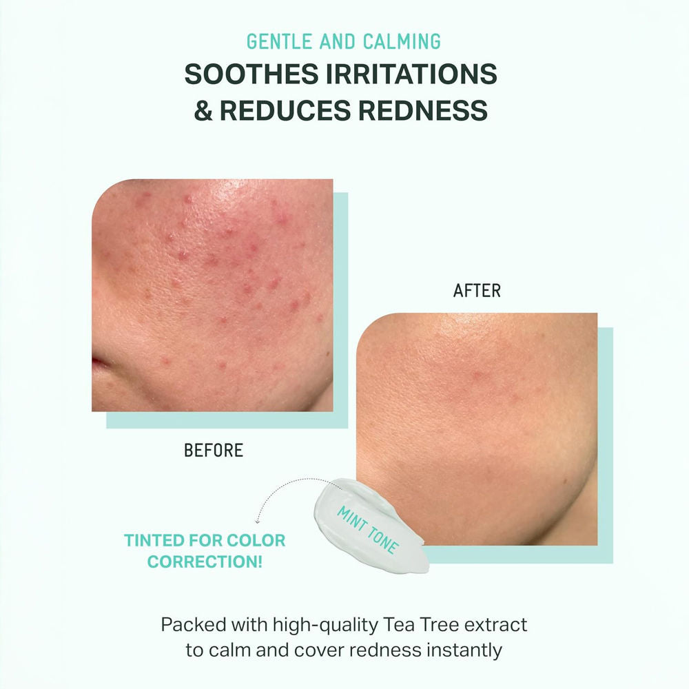 BRING GREEN Tea Tree Cica Fresh Sun Cream SPF 50+ PA++++ Korean Tinted Mineral Sunscreen